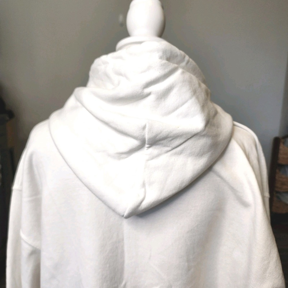 Proud Navy Mom‎ Hoodie Sweatshirt Womens Large White Gildan Pouch Military Pride - Picture 5 of 10